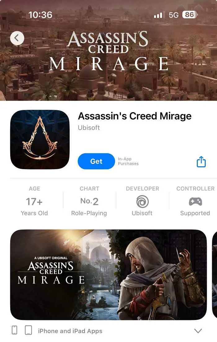 Play Assassin's Creed Mirage Now on iPhone & iPad!