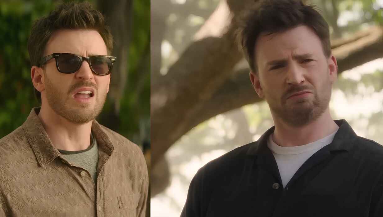 Chris Evans Funny Look in Red One Movie.