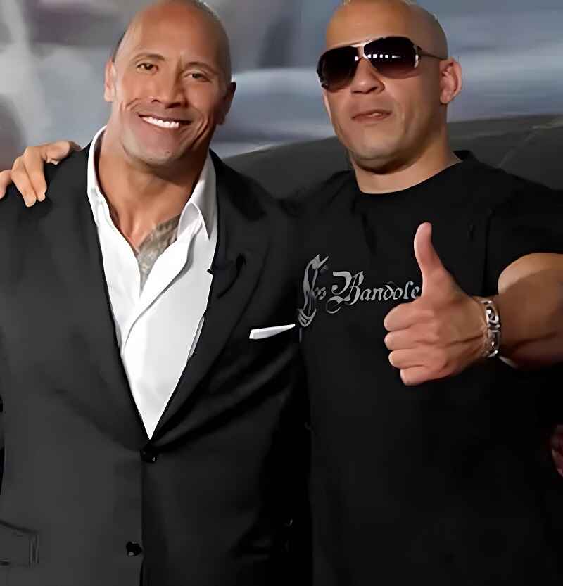 Vin Diesel Shares Photo with Dwayne Johnson